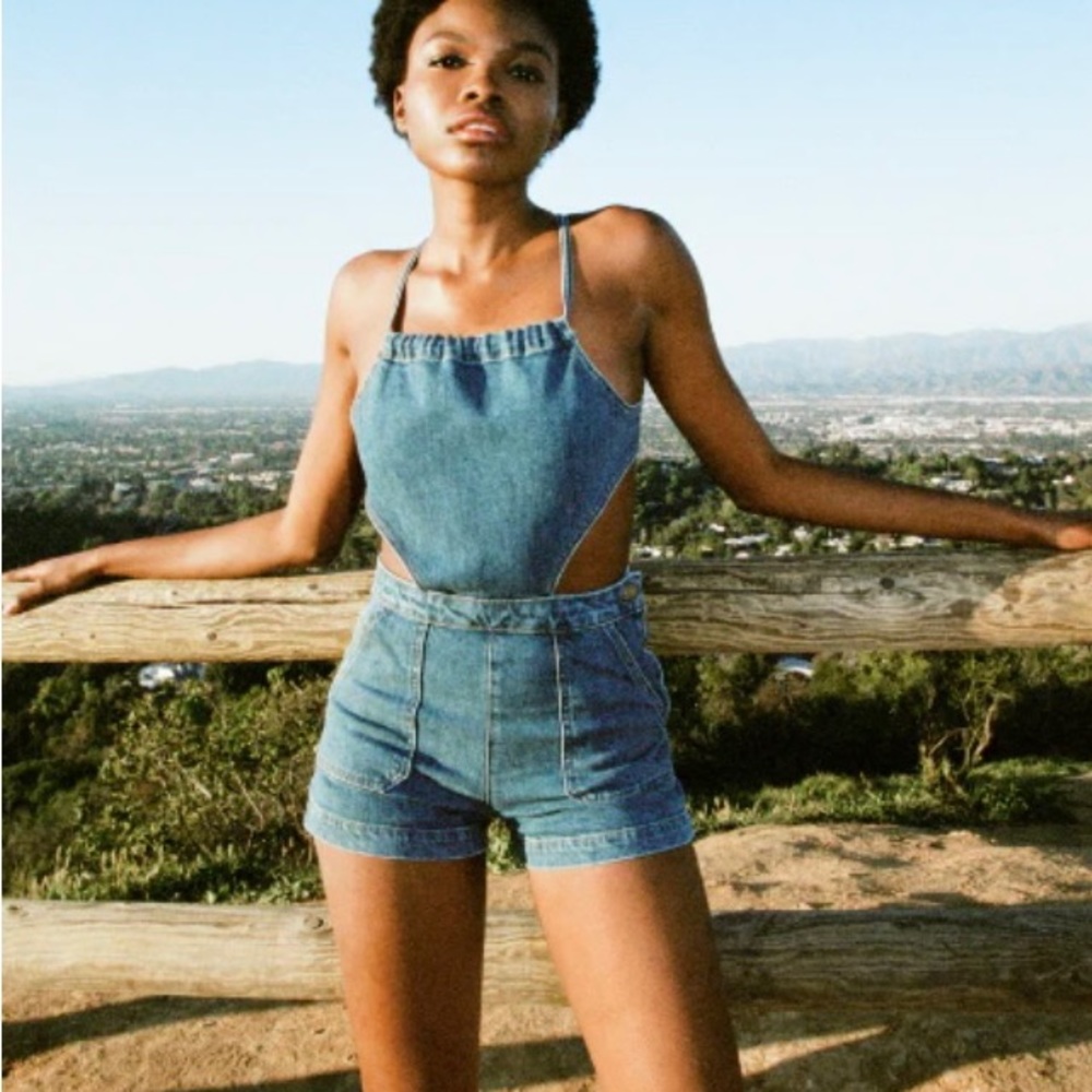 Stoned Immaculate Denim Romper - NWOT